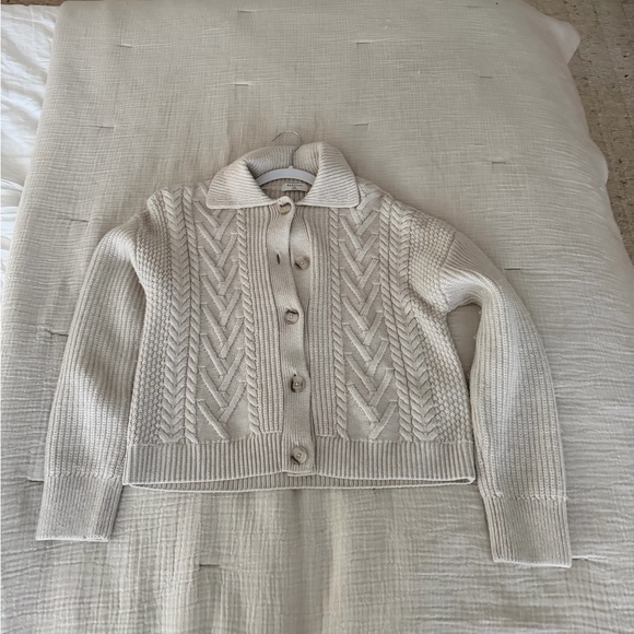 Aritzia Sweaters - Aritzia Cream Cable Knit Cardigan